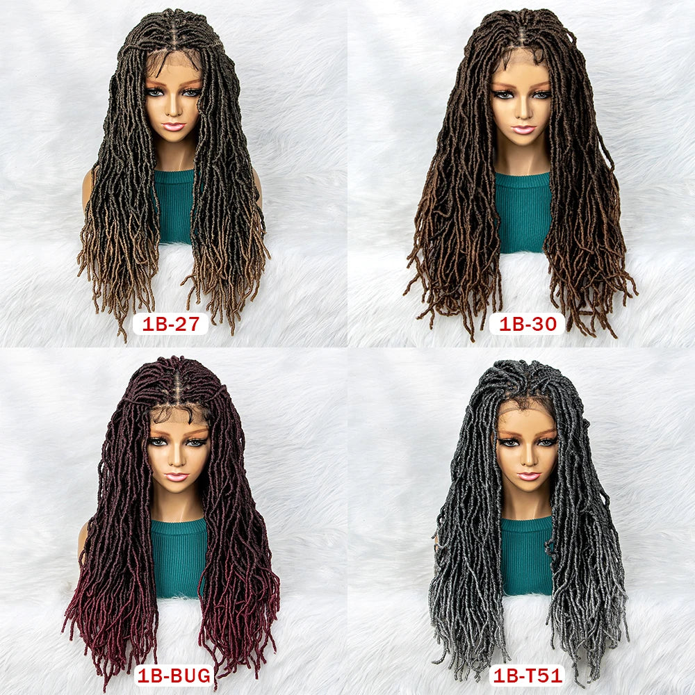 Synthetic Lace Front Wig Braided Wigs Braid African With Baby Hair Braided Lace Front Dreadlocks Wigs