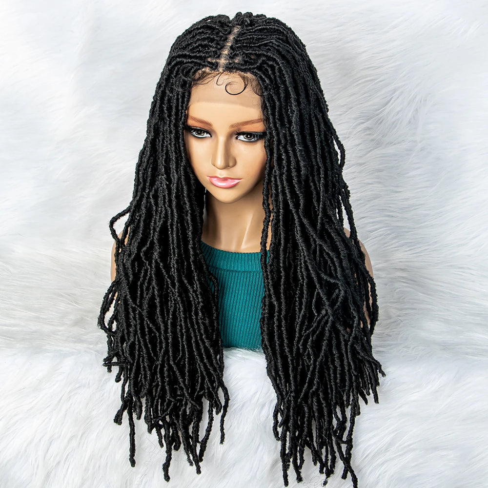 Synthetic Lace Front Wig Braided Wigs Braid African With Baby Hair Braided Lace Front Dreadlocks Wigs