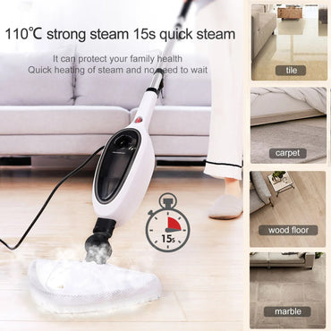 Electric Steam Mop Steam Cleaner for Tile and Hardwood 8 in 1 Floor  Steamer for Carpet Floor with Convenient Detachable Handle