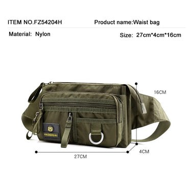 Anti-theft Money Pocket Phone Chest Bag Waterproof Zipper Nylon Men Waist Belt Bags Shoulder Pack Women Bum Bag Fanny Packs Male