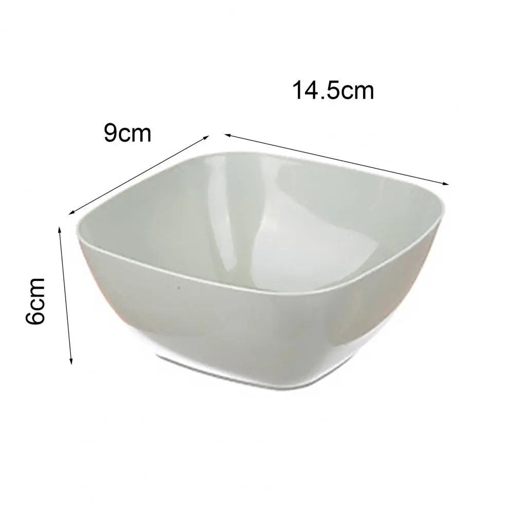 Plastic Square Bowl Unbreakable Multifunctional Plastic Eco-friendly Easy Clean Salad Fruit Bowl Kitchen Tableware