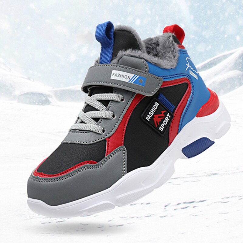 Children Boots Boys Snow Boots Girls Sport Children Shoes For Boys Sneakers Fashion Leather Child Shoes Kids Boots 2021 Winter