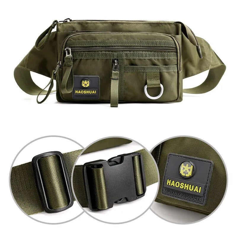 Anti-theft Money Pocket Phone Chest Bag Waterproof Zipper Nylon Men Waist Belt Bags Shoulder Pack Women Bum Bag Fanny Packs Male