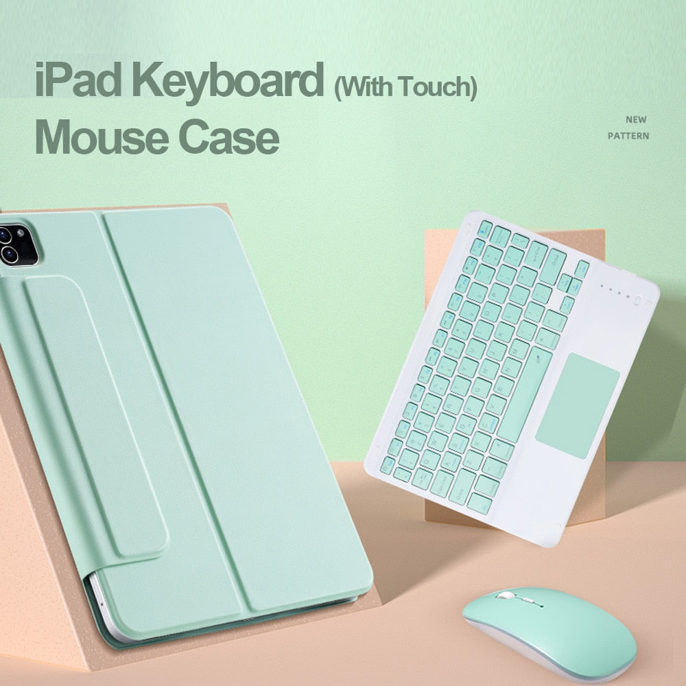 For iPad Pro 11 Case 2021 for iPad Pro 12.9 2020 Air 4 5th 10.9 2022 Magnetic Slim With Bluetooth Touchpad Keyboard Mouse Case