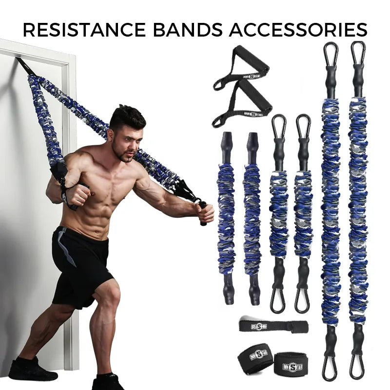 INNSTAR Resistance Bands Accessories Elastic Band Fitness Handle Foot Strap Gym Full Body Workout Bench Press Exercise Equipment