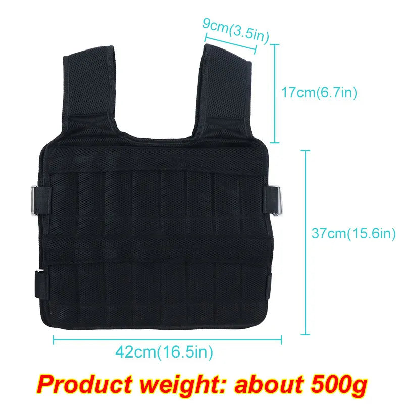 35KG Adjustable Exercise Loading Weight Vest for Boxing Training Weight Training Boxing Running Vest Fitness Equipment