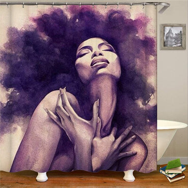 Black Women Girl African American Sexy Lady Shower Curtains