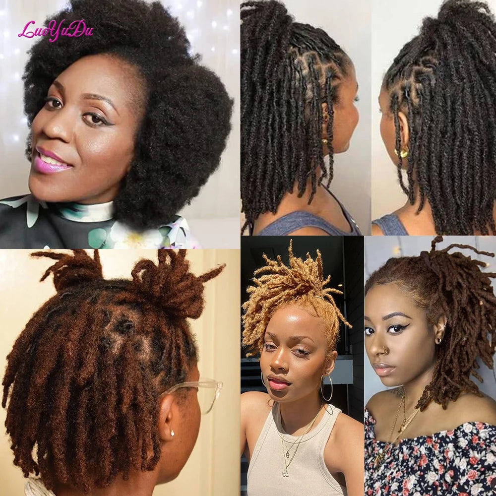 Short Soft Afro Kinky Curly Bulk Hair Short 10inch Marley Hair Braids Synthetic Crochet Braiding Hair Extensions for Women