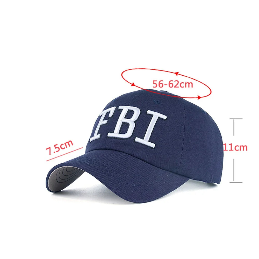 1pc Men Hat & Cap FBI Fashion Leisure Embroidery CAPS Unisex Baseball Caps