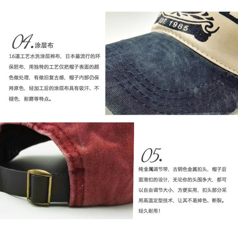 Spring Summer washed baseball caps for men women 2019 new letter printed casual adjustable snapback caps wholesale dropshiping