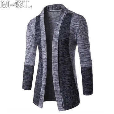 Spring Autumn Sweater Men Long Sleeve Patchwork Thin Knitted Cardigan Men High Quality Casual Men Sweaters Slim Knitwear Coat