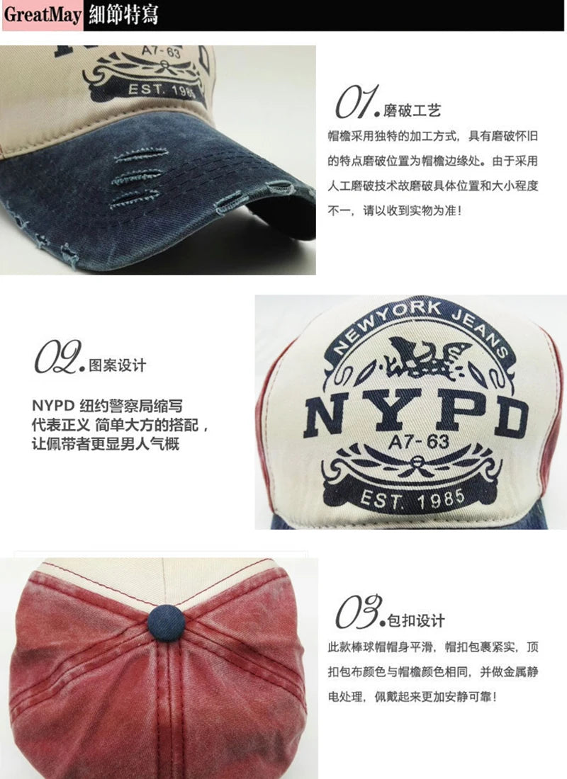 Spring Summer washed baseball caps for men women 2019 new letter printed casual adjustable snapback caps wholesale dropshiping