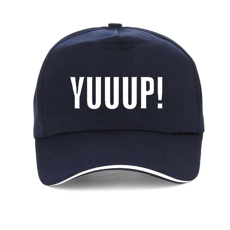 Summer Style Funny Adult YUUUP! Print letters Baseball cap High Quality 100%Cotton Unisex adjustable snapback hat bone