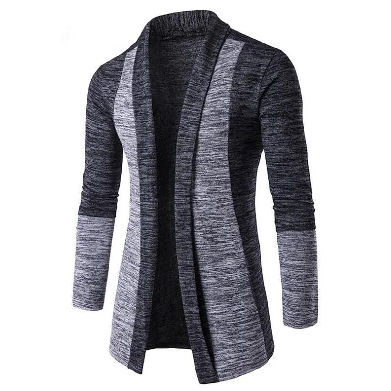 Spring Autumn Sweater Men Long Sleeve Patchwork Thin Knitted Cardigan Men High Quality Casual Men Sweaters Slim Knitwear Coat