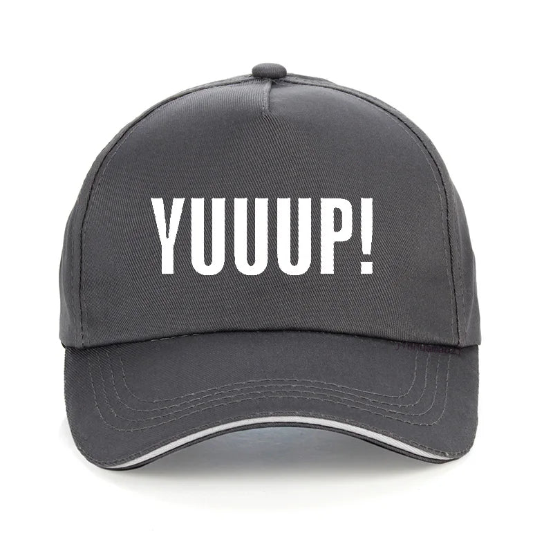 Summer Style Funny Adult YUUUP! Print letters Baseball cap High Quality 100%Cotton Unisex adjustable snapback hat bone