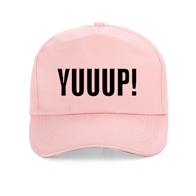 Summer Style Funny Adult YUUUP! Print letters Baseball cap High Quality 100%Cotton Unisex adjustable snapback hat bone
