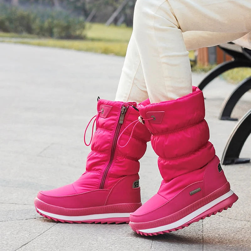 Winter Platform girls Boots Children Rubber anti-slip Snow Boots Shoes for girl big Kids Waterproof Warm Winter Shoes Botas