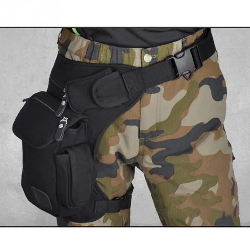 Men Canvas Drop Leg Bag Waist Bag Fanny Pack Belt Hip Bum Military travel Multi-purpose Motorcycle Messenger Shoulder Bags
