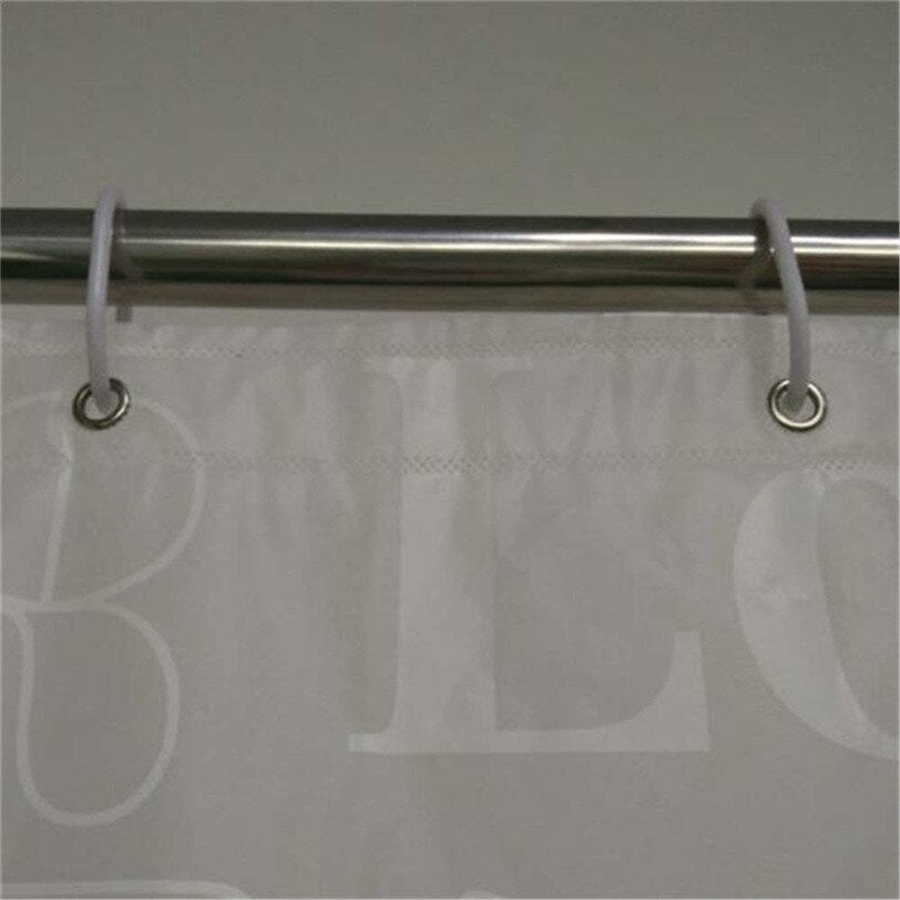 Original 180x180cm LOVE Clear Bath Shower Curtains For Bathroom Mold Resistant Waterproof Shower Bath Curtain With Hooks