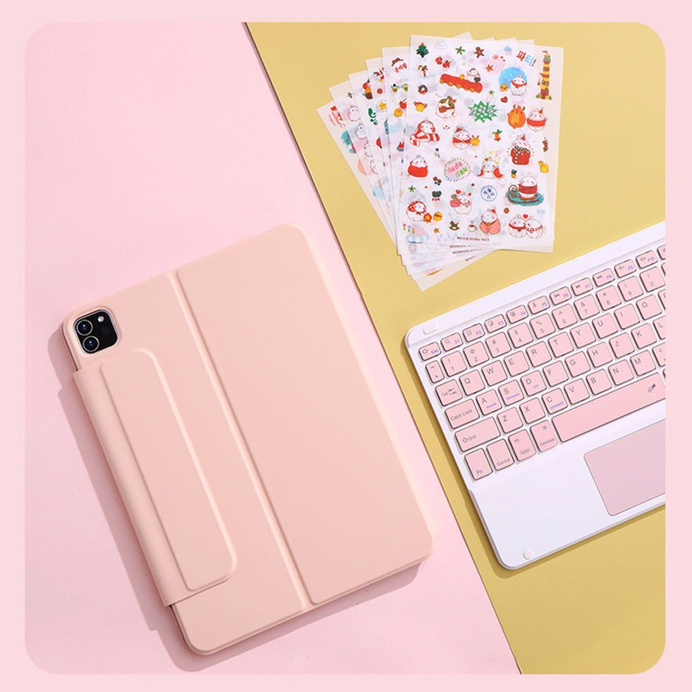 For iPad Pro 11 Case 2021 for iPad Pro 12.9 2020 Air 4 5th 10.9 2022 Magnetic Slim With Bluetooth Touchpad Keyboard Mouse Case