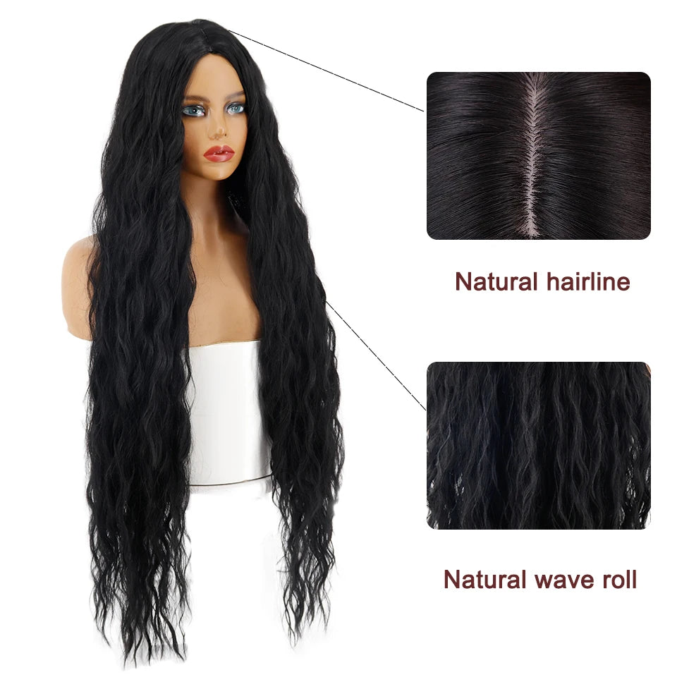 Synthetic Wigs Super Long Kinky Curly 38 inch For Black Women Cosplay Hair Wigs Synthetic Wig High Temperature Fiber