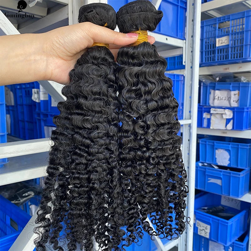 3B 3C Human Hair Bundles Kinky Curly Hair Extension Human Hair Weave Brazilian Remy Human Hair Bundle Hair Weft For Black Women