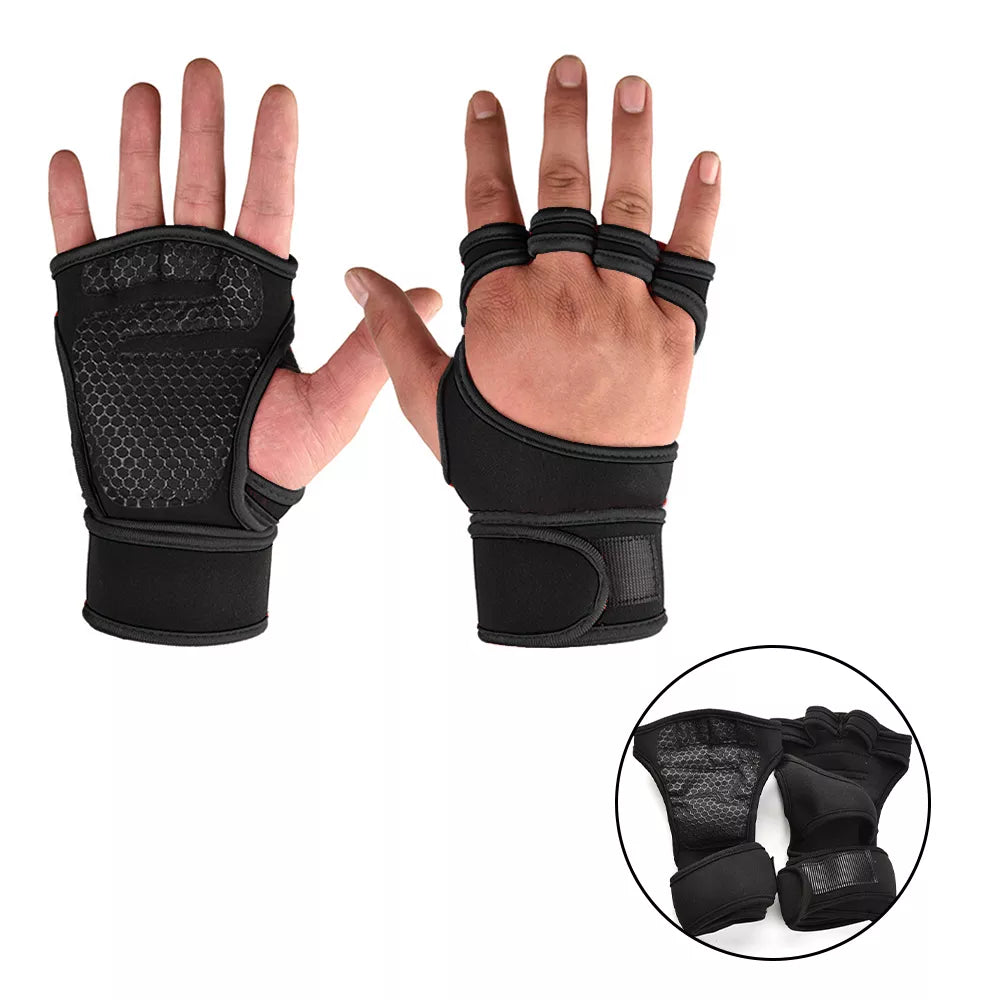 Weightlifting Men/Women Half Finger Gloves Gym Workout Training Bodybuilding Gloves Dumbbell Fitness Half Finger Hand Protector
