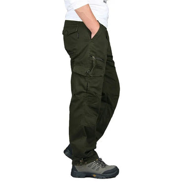 Cargo Pants Men Outwear Multi Pocket Tactical Military Army Straight Slacks Pants Trousers Overalls Zipper Pocket Pants Men