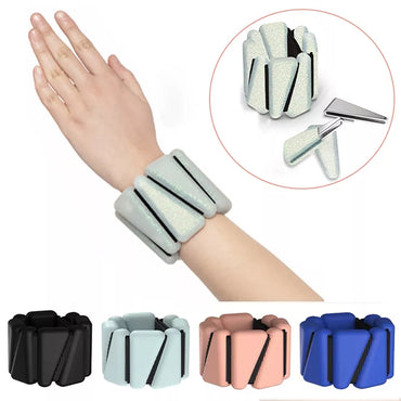 2lbs New Yoga Fitness Exercise Triangle Silicone Adjustable Ankle Wrist Protector Weight Bracele Jogging Sports Wristband