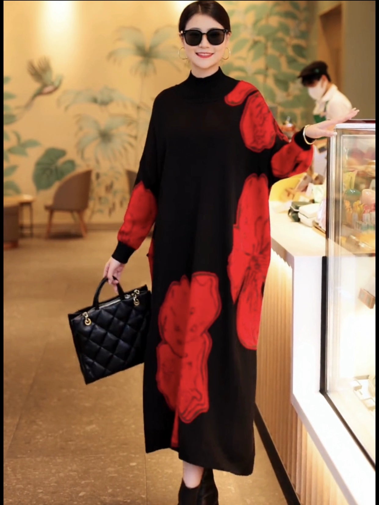 Classy Long Sleeve Wool Loose Large Knitted Dress