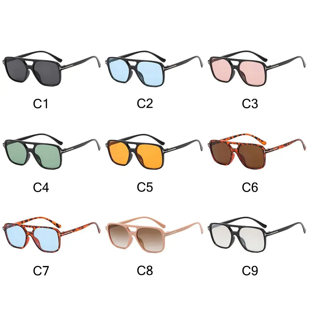 Vintage Square Sunglasses for Women Men Retro Large Square Frame 70s Sun Glasses UV400 Protection  Shades Summer Eyeglasses