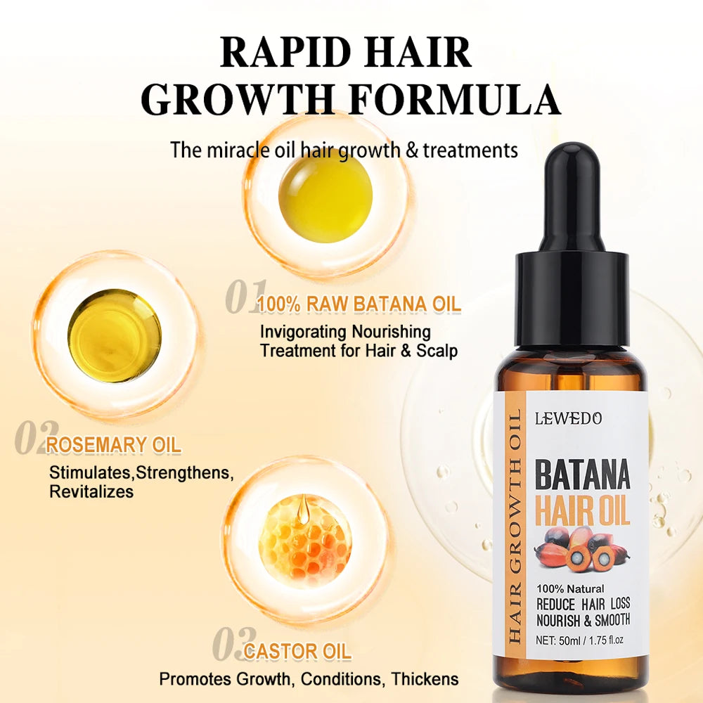 100% Pure Batana Oil Hair Conditioner Natural Hair Treatment Oil Promote Hair Wellness for Treating Hair Loss Anti-Breakage Hair