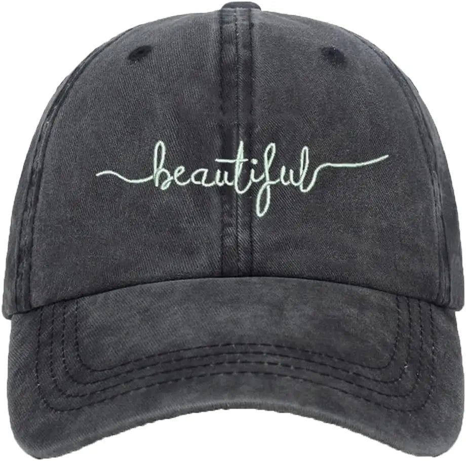 Unisex Faith Over Fear Embroidered Baseball Hat Low Profile Washed Distressed Vintage Baseball Cap Adjustable Dad Hat