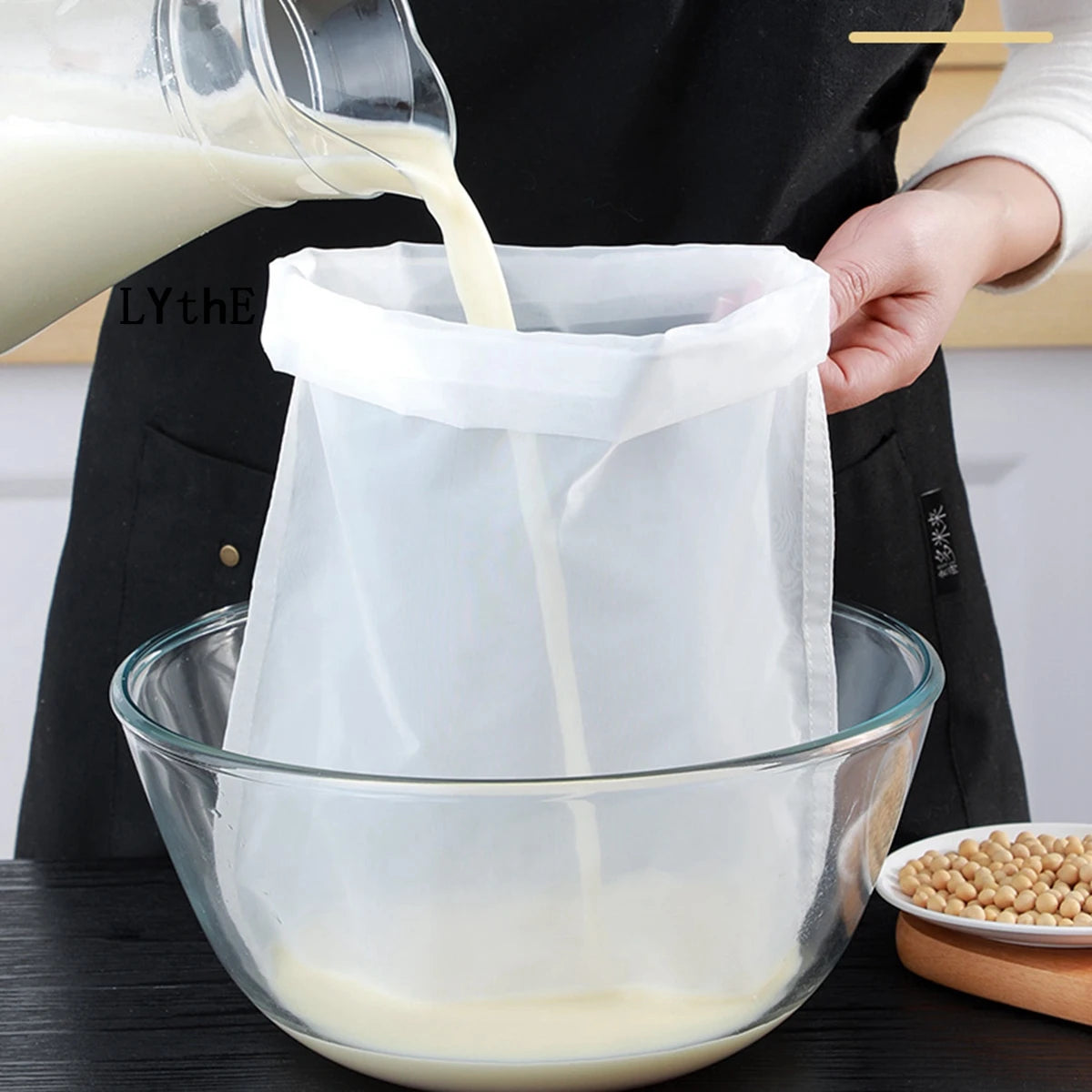 100/300/500 Mesh Fine Strainer Reusable Nut Milk Bags Kitchen Food Nylon Filter for Juices Cold Brew Tea Coffee Juice Strainers