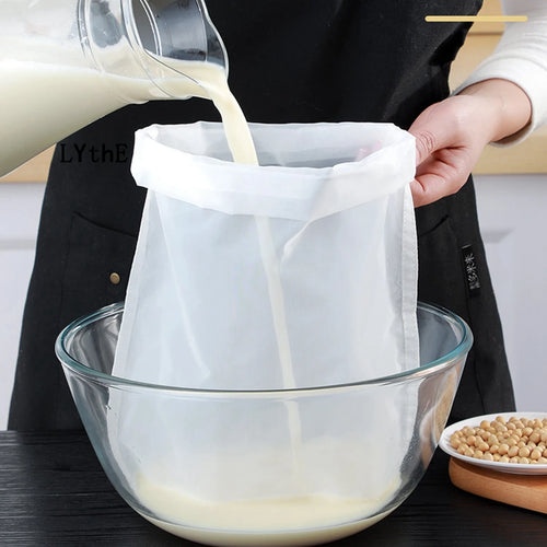 100/300/500 Mesh Fine Strainer Reusable Nut Milk Bags Kitchen Food Nylon Filter for Juices Cold Brew Tea Coffee Juice Strainers