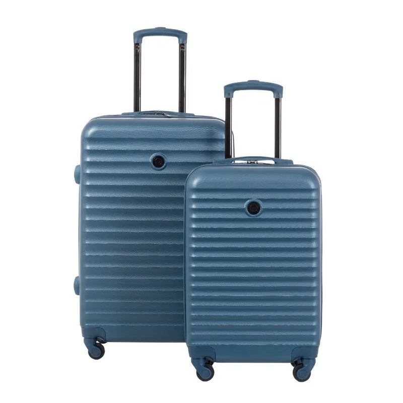 PROTEGE 2PC Hardside Luggage Set, 20" Carry-on and 25" Checked Upright Spinner Luggage, Blue