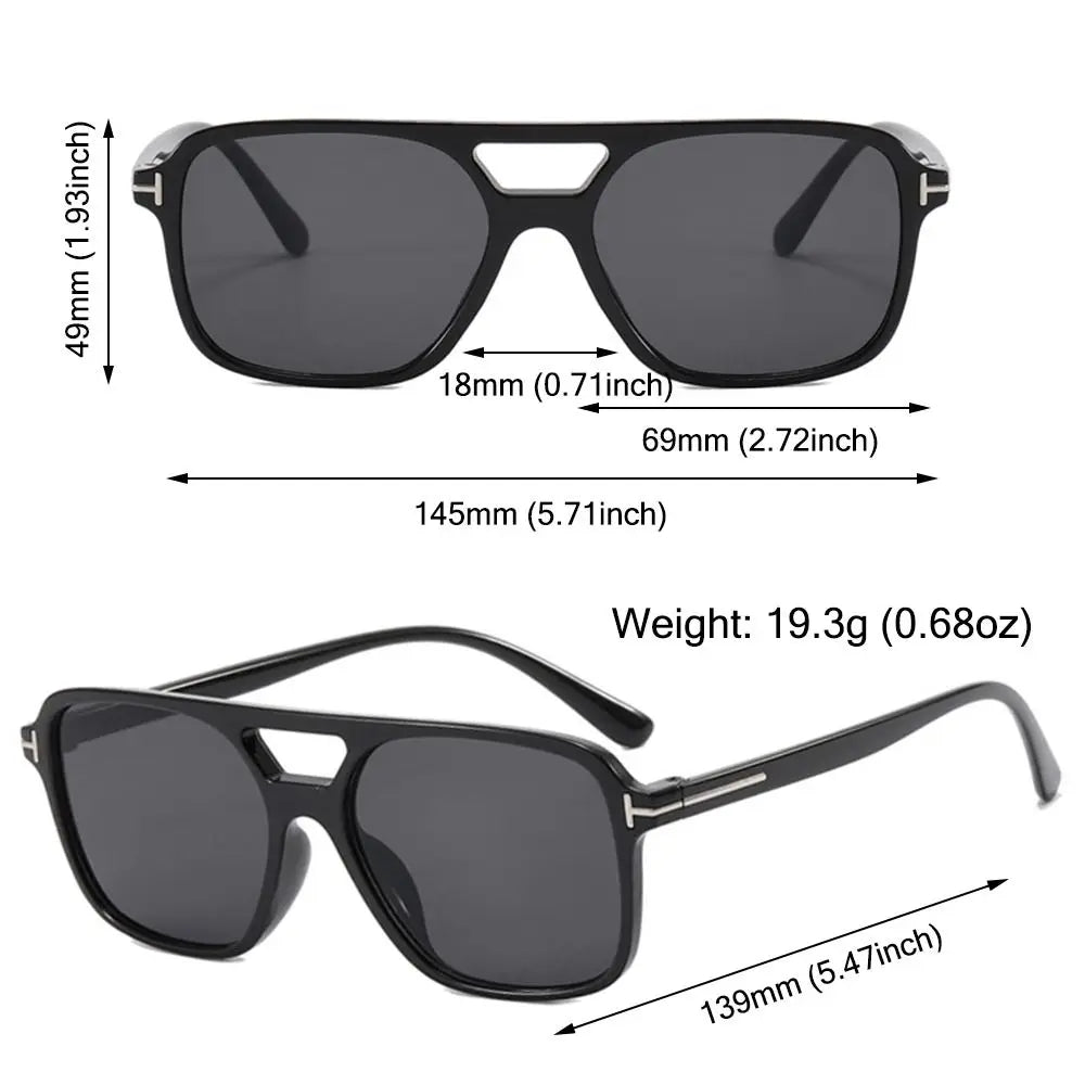 Vintage Square Sunglasses for Women Men Retro Large Square Frame 70s Sun Glasses UV400 Protection  Shades Summer Eyeglasses