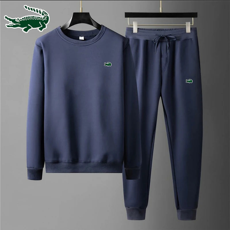 Cartelo High Quality Men's Suit Fashion Casual Tracksuit 2 Piece O-Neck Pullover Sports Clothes Sweatshirt Jogging Set Fleece