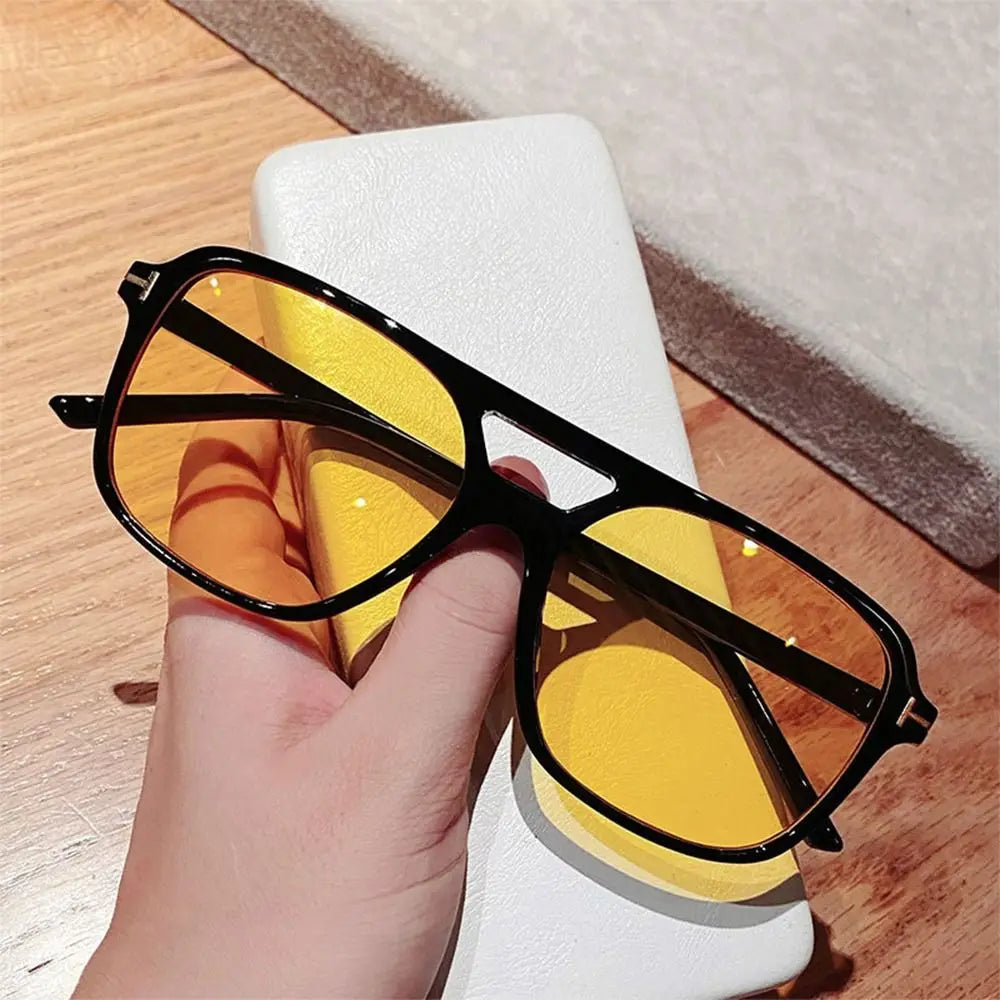 Vintage Square Sunglasses for Women Men Retro Large Square Frame 70s Sun Glasses UV400 Protection  Shades Summer Eyeglasses