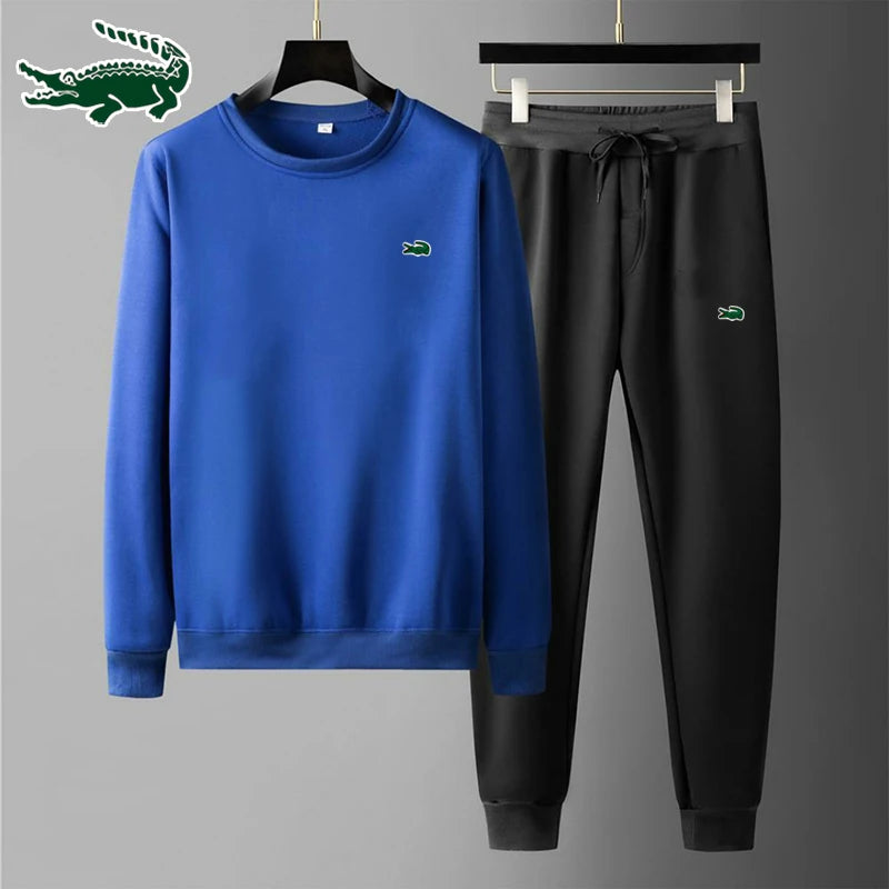 Cartelo High Quality Men's Suit Fashion Casual Tracksuit 2 Piece O-Neck Pullover Sports Clothes Sweatshirt Jogging Set Fleece