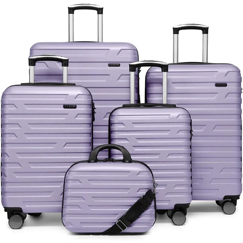 Luggage 5 Piece Sets, Expandable Luggage Sets Clearance, Suitcases with Spinner Wheels, Hard Shell Luggage Carry on