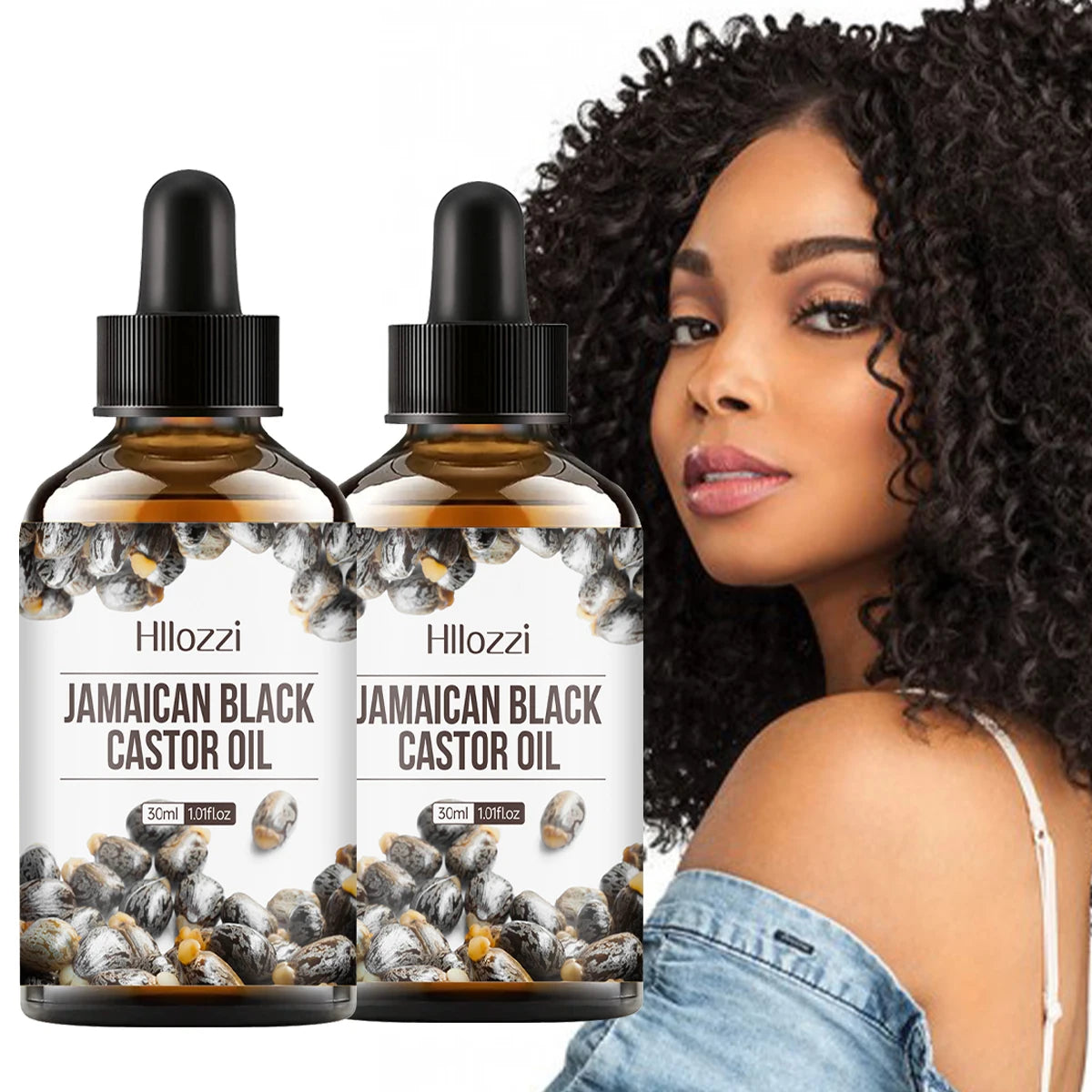 Black castor essential oil, pure essential oil, can protect hair and skin, prevent hair and scalp from drying out, repair dry