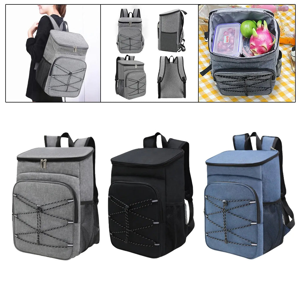 Insulated Cooler Backpack Waterproof Cooler Bag Mesh Pocket Men Women Beer Bag Beach Cooler Bag for Camping Work Lunch
