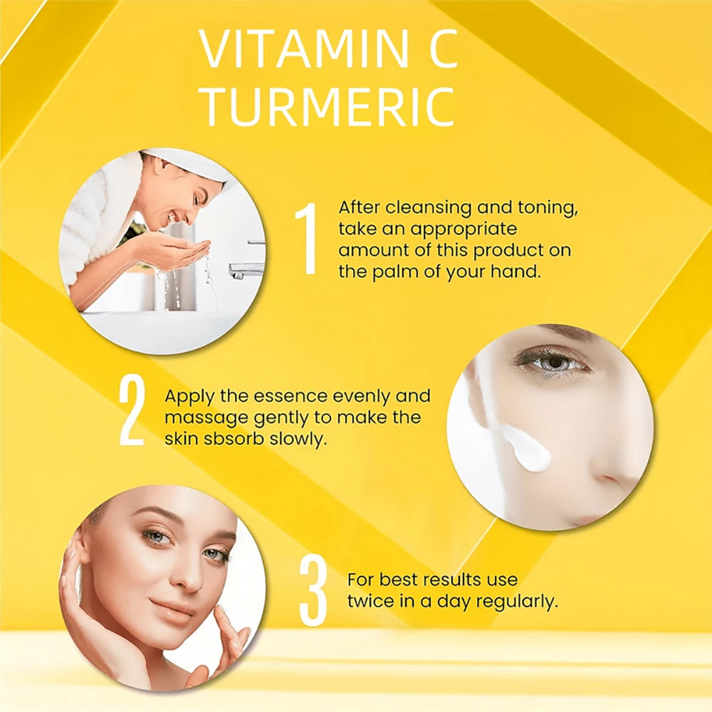 Vitamin C Turmeric Whitening Face Cream Brightens Skin Tone Fades Fine Lines Nourishes Skin Enhances Skin Toughness Facial Care