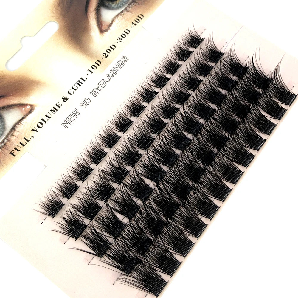 60 pcs Fluffy Single Cluster Lashes Makeup Individual Cluster Eye Lashes Grafting Fake False Eyelashes Segmented Natural lashes