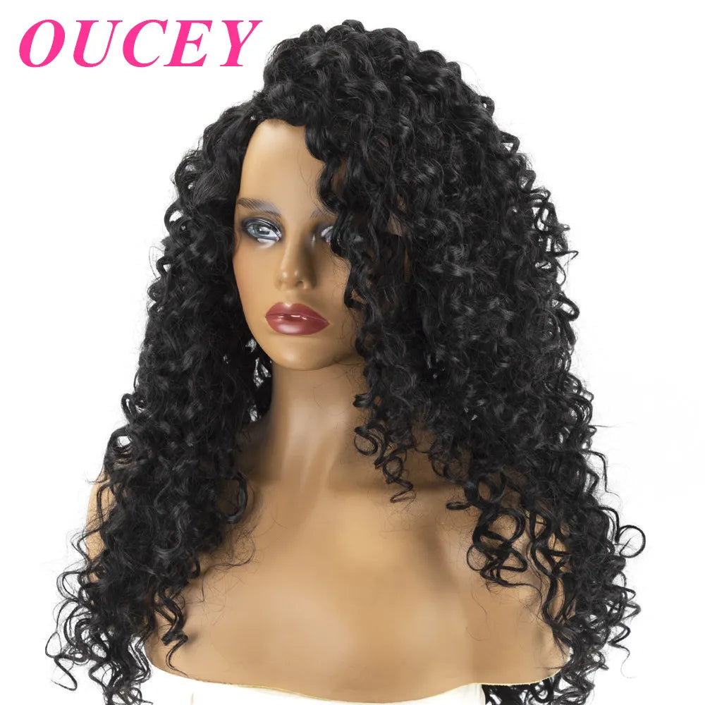 Long Curly Wig For Women High Temperature Hair Synthetic Wigs for Black Women Natural Wigs Women Cosplay Wig Female