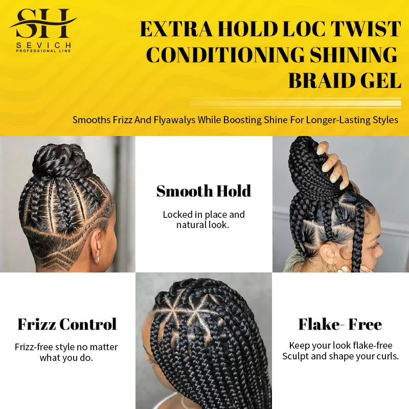 Traction Alopecia Styling Braiding Gel 100g Edges Control Hair Shaping Cream Biotin Anti Break Hair Wax Anti Hair Loss Hair Care