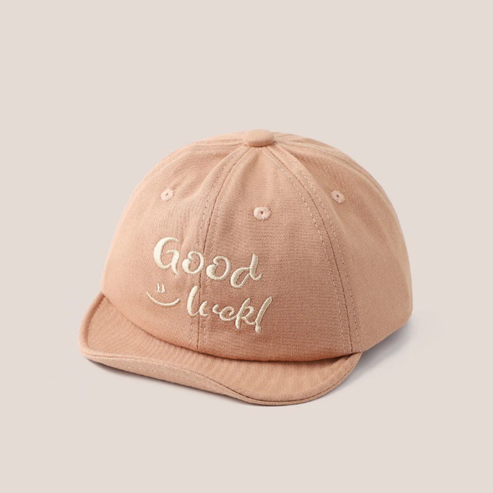 Letter Baby Baseball Hat Good Luck Duck Tongue Cap Cotton Children Sun Visors Toddler Bonnet Boy Girl Cap For Kids 5-24 Month