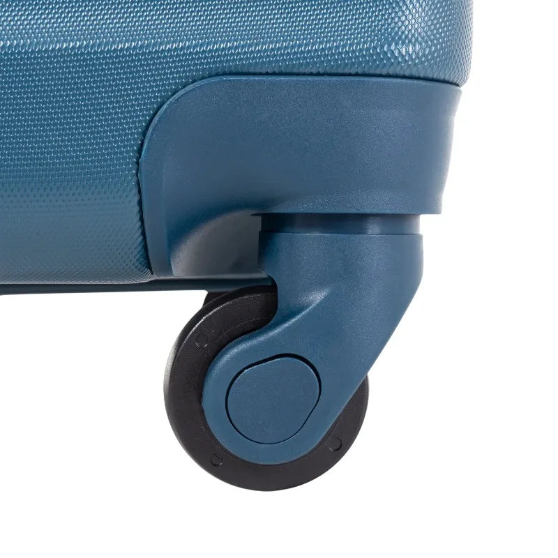 2PC Hardside Luggage Set, 20" Carry-on and 25" Checked Upright Spinner Luggage, Blue