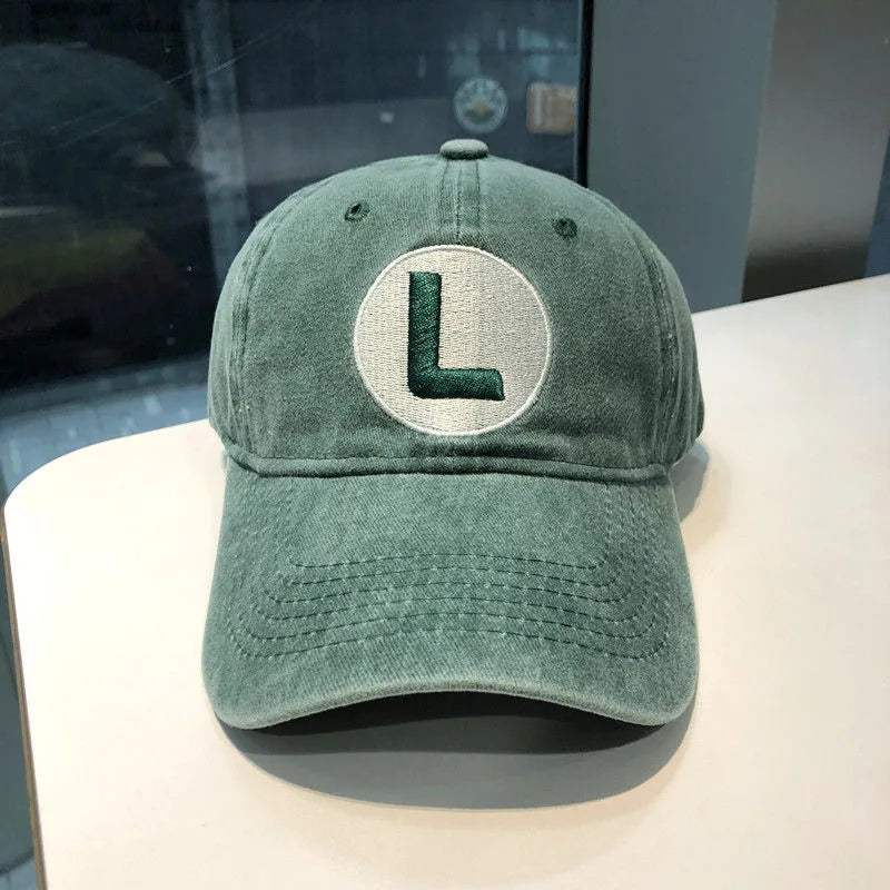 New Unisex Washed Cotton Cap Letter Embroidery Baseball Cap Men Women Adjustable Casual Outdoor Streetwear Sports Hat